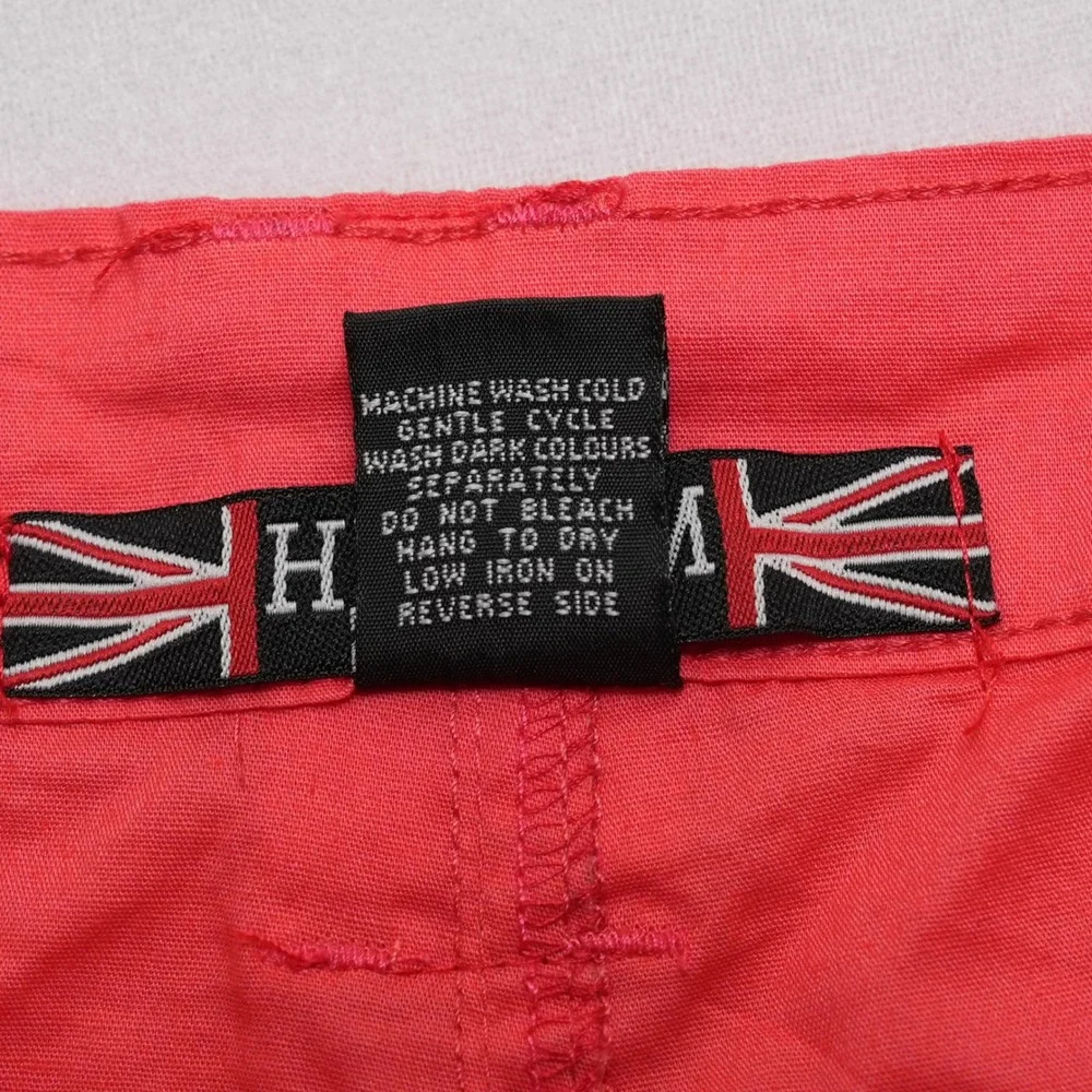 Helium London Side Laced‎ Shorts Womens Large Red 6-Pocket Utility Cargo